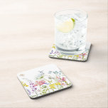 Watercolor Wildflowers Summer Meadow Floral  Beverage Coaster<br><div class="desc">Watercolor Wildflowers Summer Meadow Floral beverage coaster</div>