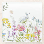 Watercolor Wildflowers Summer Meadow Floral  Glass Coaster<br><div class="desc">Bring the beauty of nature into your home with this Watercolor Wildflowers Spring Glass Coaster. The colorful floral design is perfect for adding a touch of spring to your decor. This Summer Meadow Floral Glass Coaster makes a great gift for anyone who loves nature and floral decor. It is a...</div>