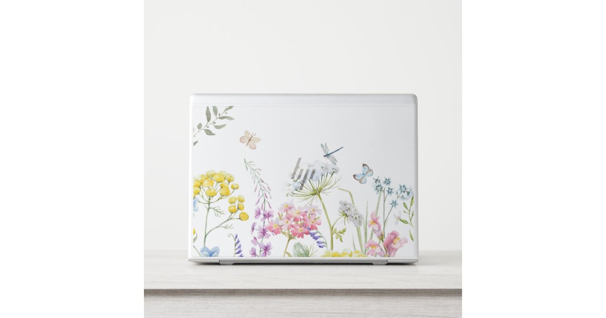 Watercolor Wildflowers Summer Meadow Floral HP Laptop Skin | Zazzle