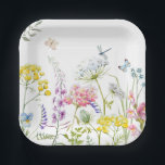 Watercolor Wildflowers Summer Meadow Floral   Paper Plates<br><div class="desc">Watercolor Wildflowers Summer Meadow Floral Paper Plates</div>