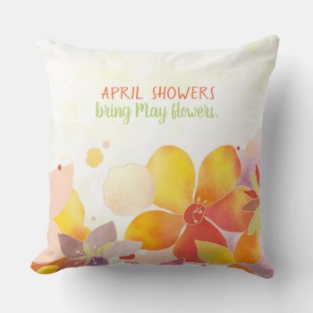 Watercolor Wildflowers Throw Pillow by BridalHeaven at Zazzle