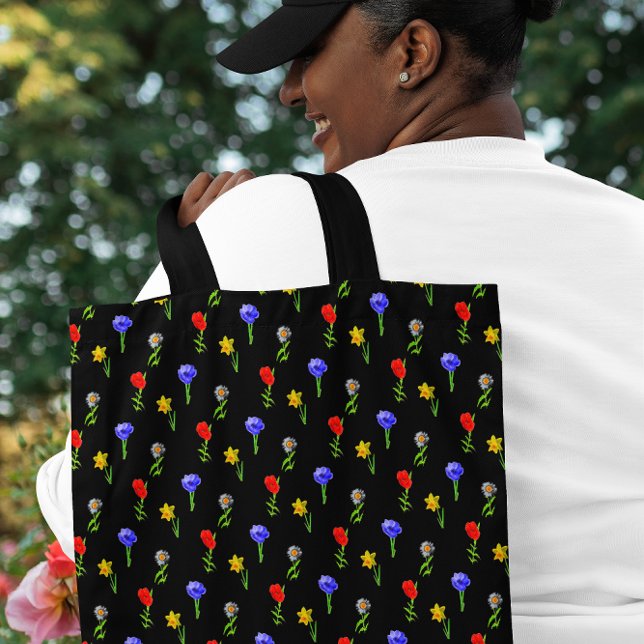Watercolor Wildflowers Tote Bag (Creator Uploaded)