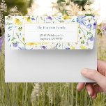 Watercolor Wildflowers Wedding Envelope<br><div class="desc">Send your wedding invites to guests in this Watercolor Wildflowers Wedding Envelope. Envelope design features a bright wildflower boho style background and a simple text layout. Inside of envelope features a floral pattern and on the envelope flap.  Additional wedding stationery available with this design.</div>