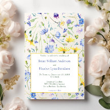 Watercolor Wildflowers Wedding