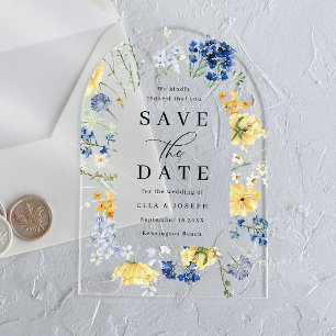 Watercolor Wildflowers Wedding Save The Date