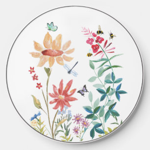 Watercolor Wildflowers  Wireless Charger