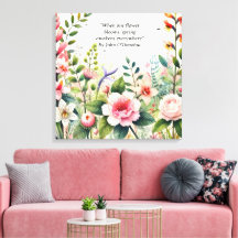 Watercolor Wildflowers with Spring Quote Floral 