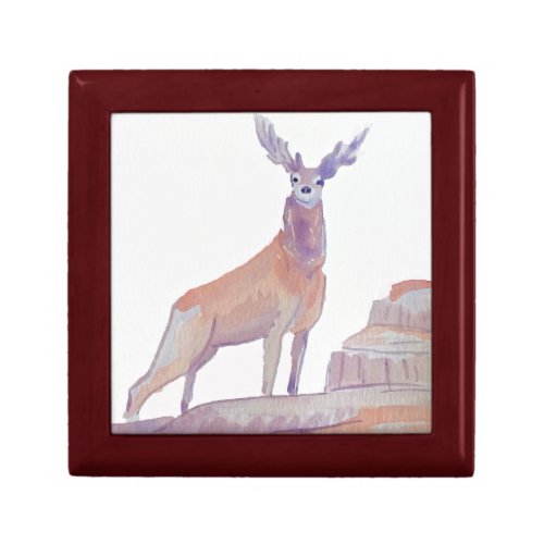 Watercolor Wildlife Red Deer Gift Box