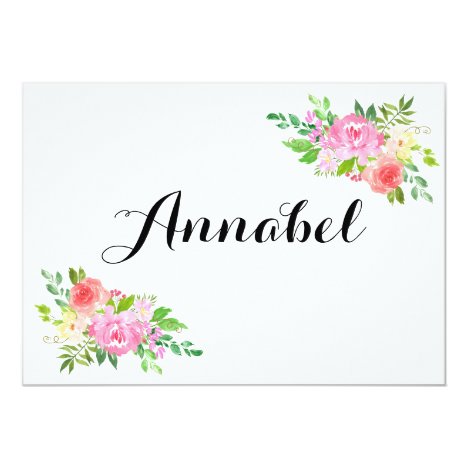 Watercolor Will You By My Flower Girl Proposal Card