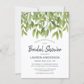 Watercolor Willows Botanical Bridal Shower Invite (Front)
