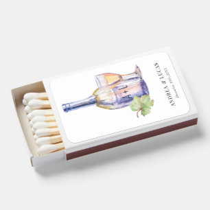 Watercolor Wine Elegant Engagement Party Matchboxes