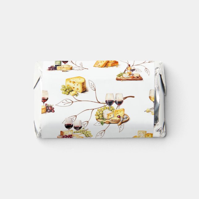 Watercolor Wine Pattern Hershey's Miniatures (Front)