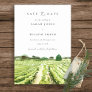 Watercolor Winery Vineyard Save The Date Card