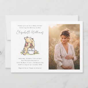 Watercolor Winnie the Pooh Baby Shower - Photo Invitation
