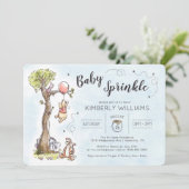 Watercolor Winnie the Pooh | Baby Sprinkle Invitation (Standing Front)
