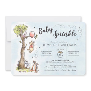 Watercolor Winnie the Pooh | Baby Sprinkle Invitation