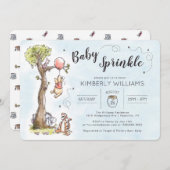 Watercolor Winnie the Pooh | Baby Sprinkle Invitation (Front/Back)