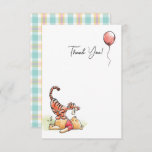 Watercolor Winnie the Pooh &amp; Birthday Thank You Card
