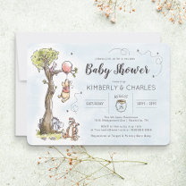 Watercolor Winnie the Pooh Couples Baby Shower Invitation