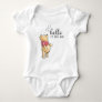 Watercolor Winnie the Pooh | Hello I'm New Here Baby Bodysuit