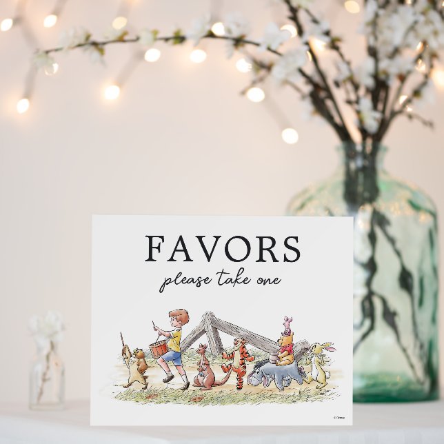 Watercolor Winnie the Pooh & Pals Baby Shower Foam Board (In Situ (Wedding))