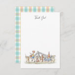 Watercolor Winnie the Pooh &amp; Pals Baby Shower Thank You Card
