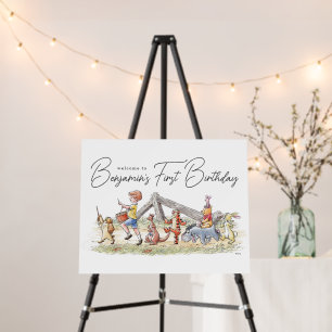 Watercolor Winnie the Pooh & Pals Birthday Foam Board