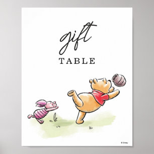 Watercolor Winnie the Pooh & Pals Birthday Poster