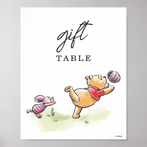 Watercolor Winnie the Pooh  Pals Birthday Poster