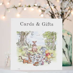 Watercolor Winnie the Pooh Picnic Baby Shower Foam Board