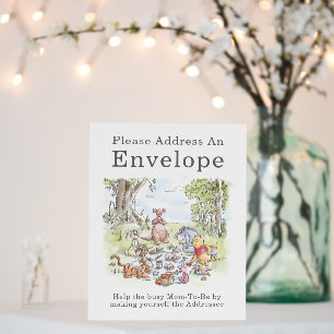 Watercolor Winnie the Pooh Picnic Baby Shower Foam Board
