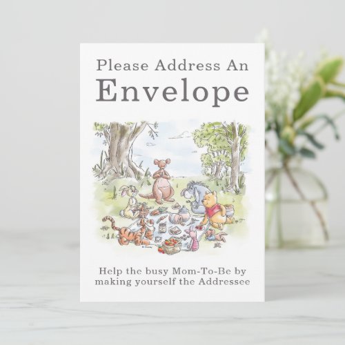 Watercolor Winnie the Pooh Picnic Baby Shower Invitation