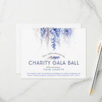 Watercolor winter blue evening charity gala event
