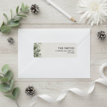 Watercolor Winter Botanical Ivory Holiday Family