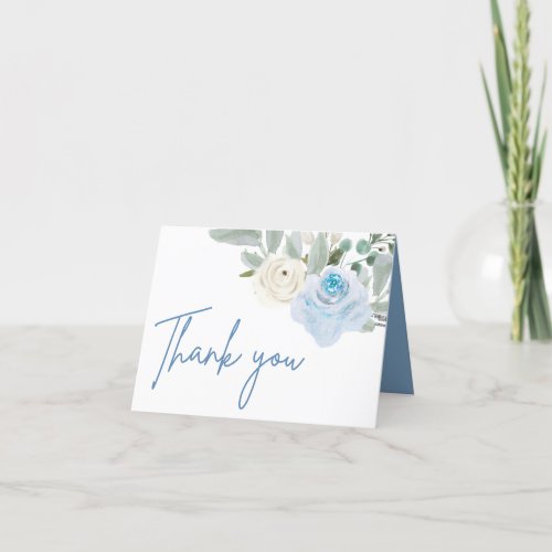 Watercolor Winter Bridal Shower Thank You Card