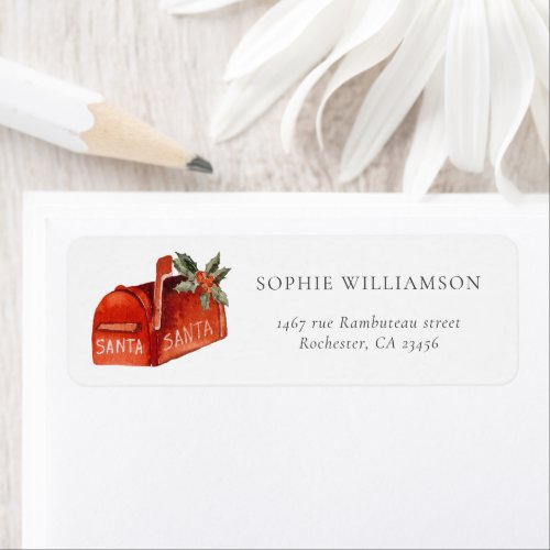 Watercolor Winter Cosy Christmas Holiday  Label
