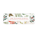Watercolor Winter Floral Garland Label<br><div class="desc">Highlight your favorite family photo on your holiday cards this season!  Whether you celebrate Christmas,  Hanukkah or simply want to send our a New Year greeting to your friends and family,  Blush Paper Co. has the perfect holiday card for you.</div>