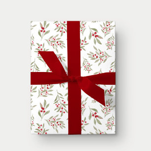Watercolor Winter Floral Holiday Wrapping Paper