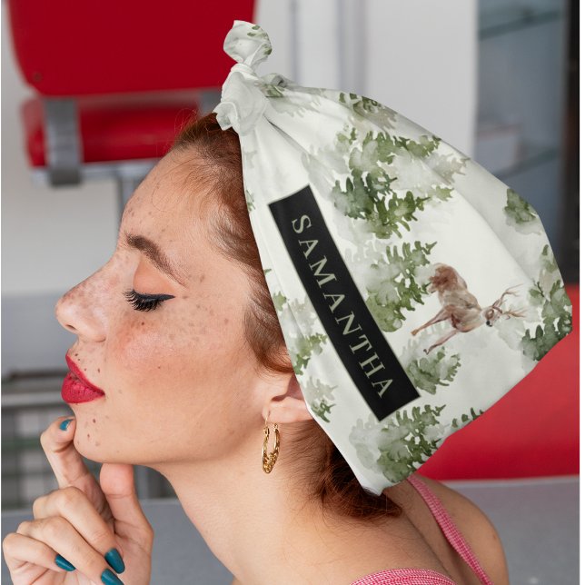 Watercolor Winter Forest Seamless Pattern Bandana (Creator Uploaded)