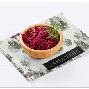 Watercolor Winter Forest Seamless Pattern Cloth Napkin