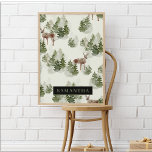 Watercolor Winter Forest Seamless Pattern Poster<br><div class="desc">Embrace the serene beauty of winter with our Watercolor Winter Forest Seamless Pattern. This exquisite design captures the enchanting essence of a snow-covered forest,  perfect for adding a touch of seasonal magic to your life.</div>