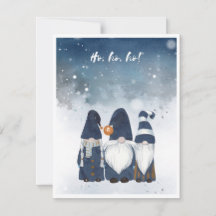 Watercolor Winter Gnomes Cute