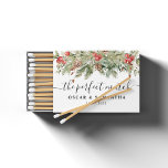 Watercolor Winter Green Pine Tree  & Pine Cone Matchboxes<br><div class="desc">Watercolor Winter Green Pine Tree  & Pine Cone</div>