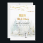 Watercolor Winter Holiday Christmas Greeting Card<br><div class="desc">Watercolor Winter Photo Holiday Christmas String Lights Greeting Card</div>