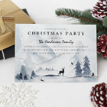 Watercolor Winter Mountains Christmas Party Invitation<br><div class="desc">Invite friends,  family or colleagues to celebrate the holiday season with these watercolor winter mountain scene christmas party invitations. Customize this festive invitation with your event type,  making it perfect for Christmas parties,  holiday soirees,  corporate events,  holiday cocktail parties and more!</div>