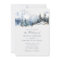 Watercolor Winter Mountains & Pine Trees Wedding