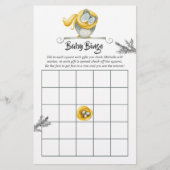 Watercolor Winter Owl Christmas Baby Shower Bingo (Front)