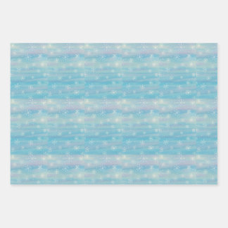 Watercolor Winter Pattern Wrapping Paper Sheets