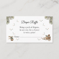 Watercolor Winter Snowman Diaper Raffle