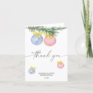 Watercolor Winter Thank you gender reveal